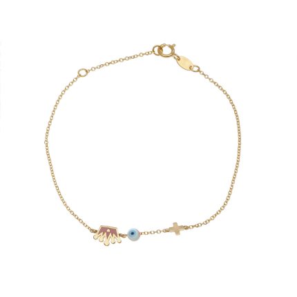 ΒΡΑΧΙΟΛΙ 14 ΚΑΡΑΤΙΑ ΚΙΤΡΙΝΟ ΧΡΥΣΟ ΜΕ ΣΜΑΛΤΟ 0343-BR89453-14