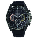 Seiko Conceptual Chronograph Black Silicone Strap SSB349P1