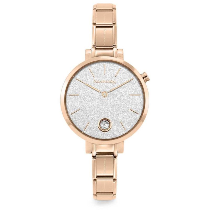 Nomination Paris Rose Gold Crystals Stainless Steel Bracelet 076034/023