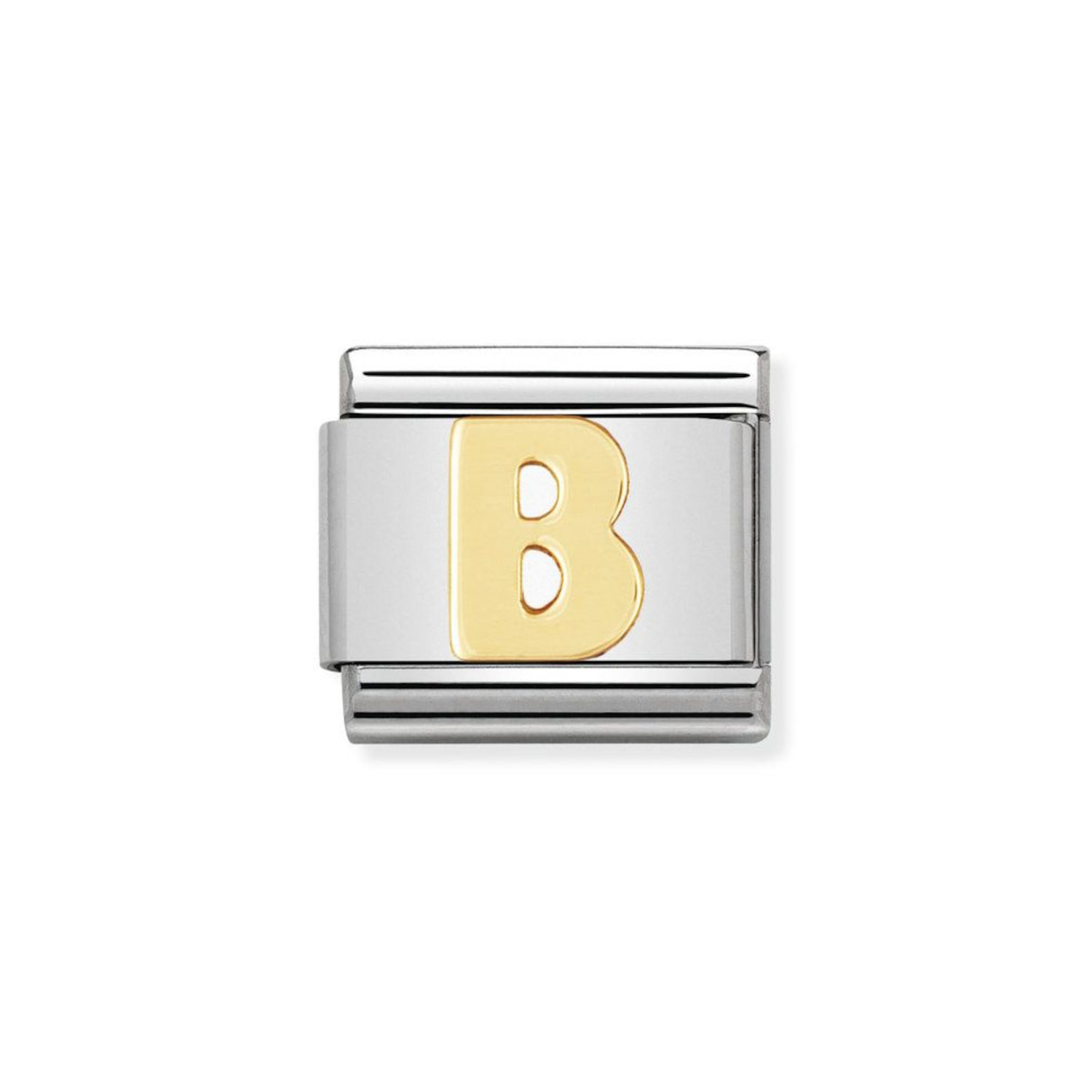 NOMINATION COMPOSABLE CLASSIC LINK LETTER B IN 18K GOLD 030101/02