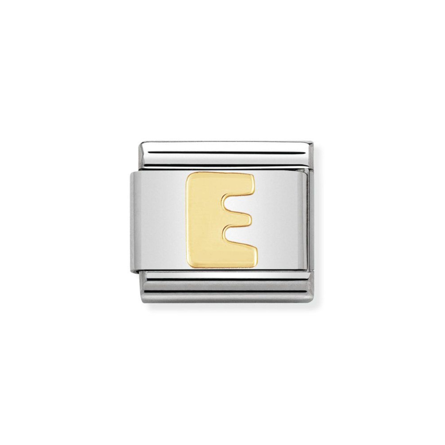 NOMINATION COMPOSABLE CLASSIC LINK LETTER E IN 18K GOLD 030101/05