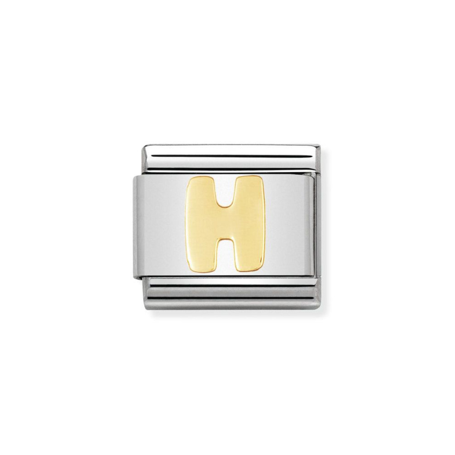 NOMINATION COMPOSABLE CLASSIC LINK LETTER H IN 18K GOLD 030101/08