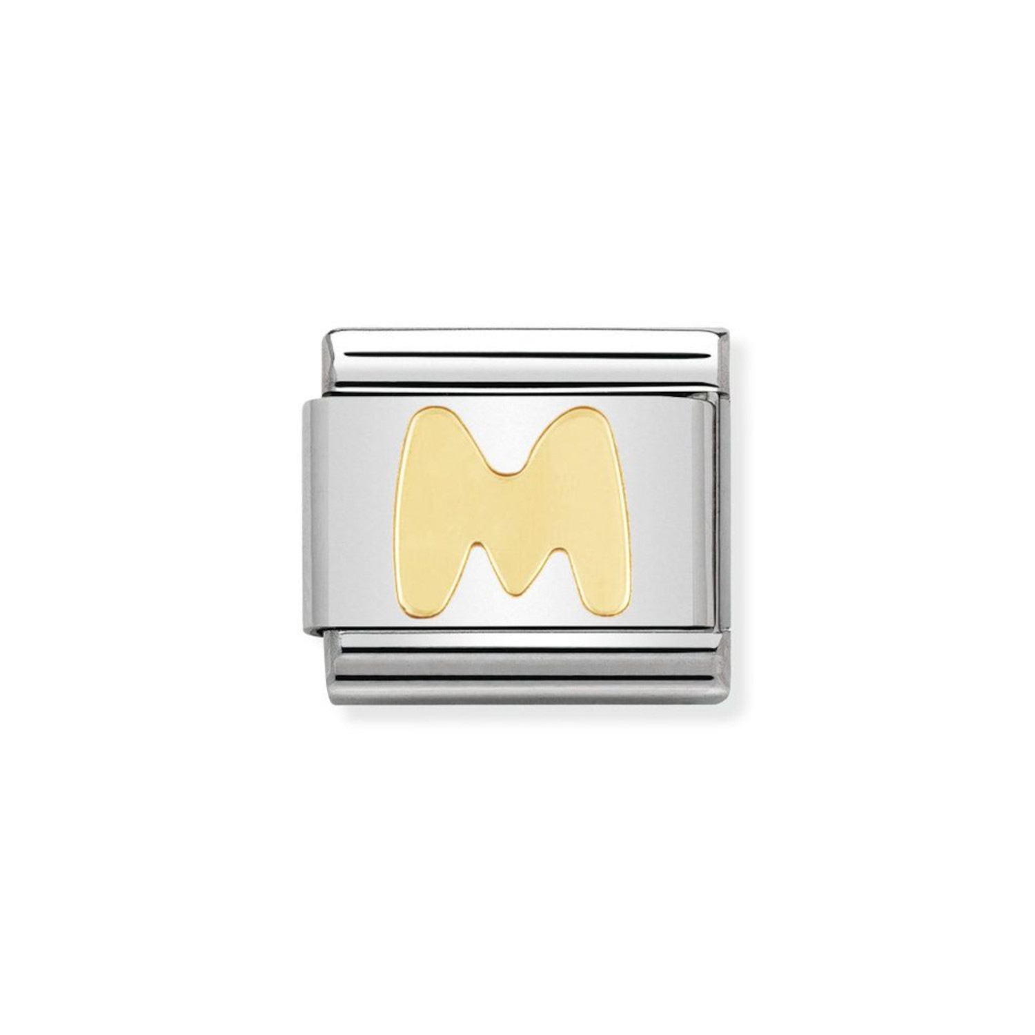NOMINATION COMPOSABLE CLASSIC LINK LETTER M IN 18K GOLD 030101/13