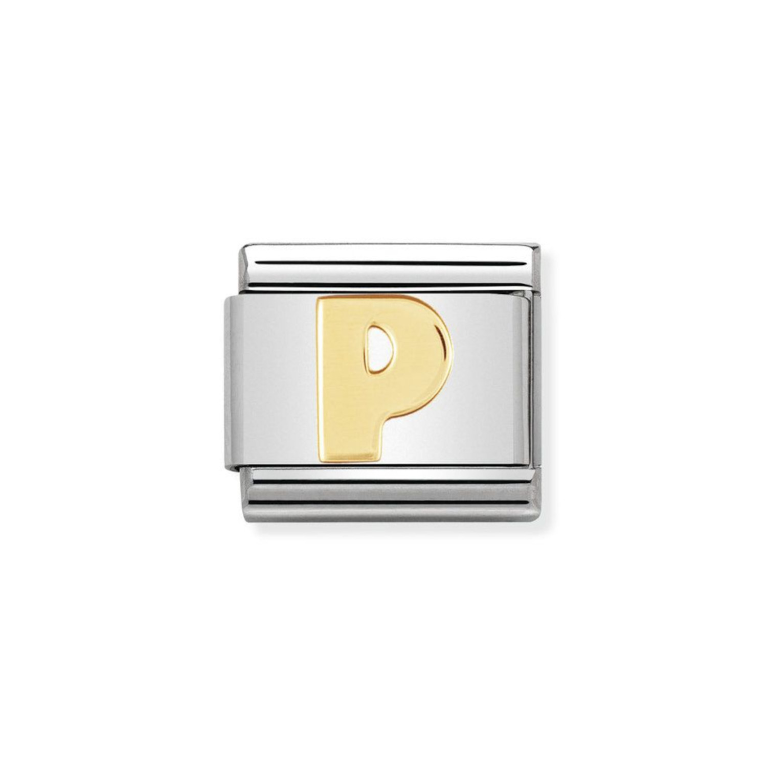 NOMINATION COMPOSABLE CLASSIC LINK LETTER P IN 18K GOLD 030101/16