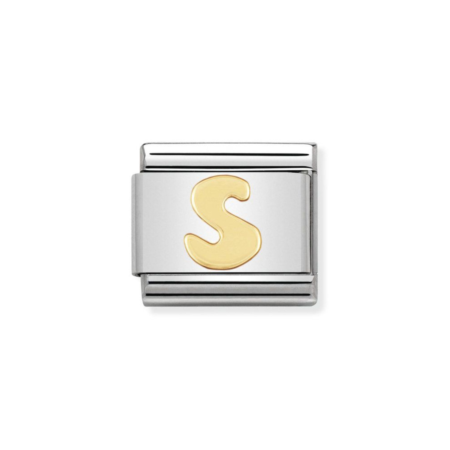NOMINATION COMPOSABLE CLASSIC LINK LETTER S IN 18K GOLD 030101/19