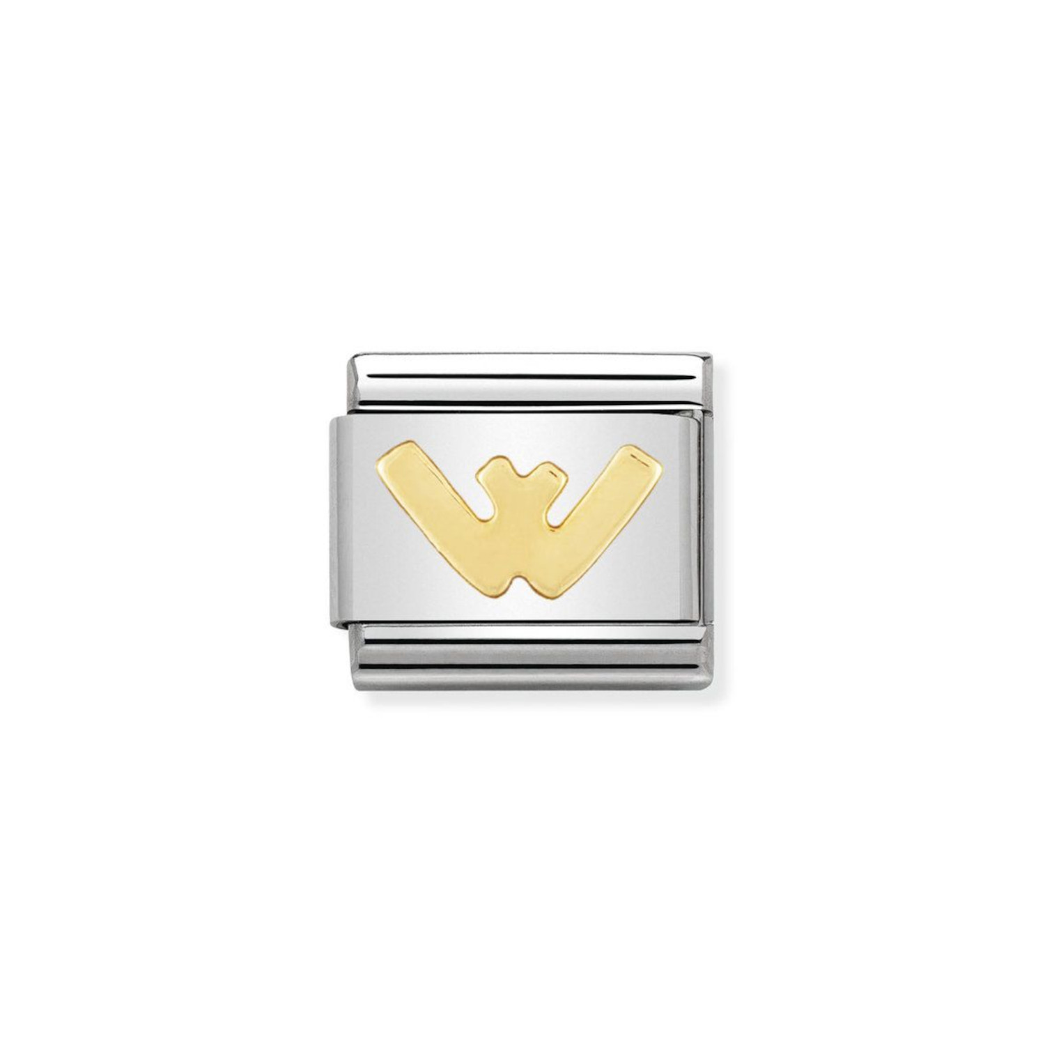 NOMINATION COMPOSABLE CLASSIC LINK LETTER W IN 18K GOLD 030101/23