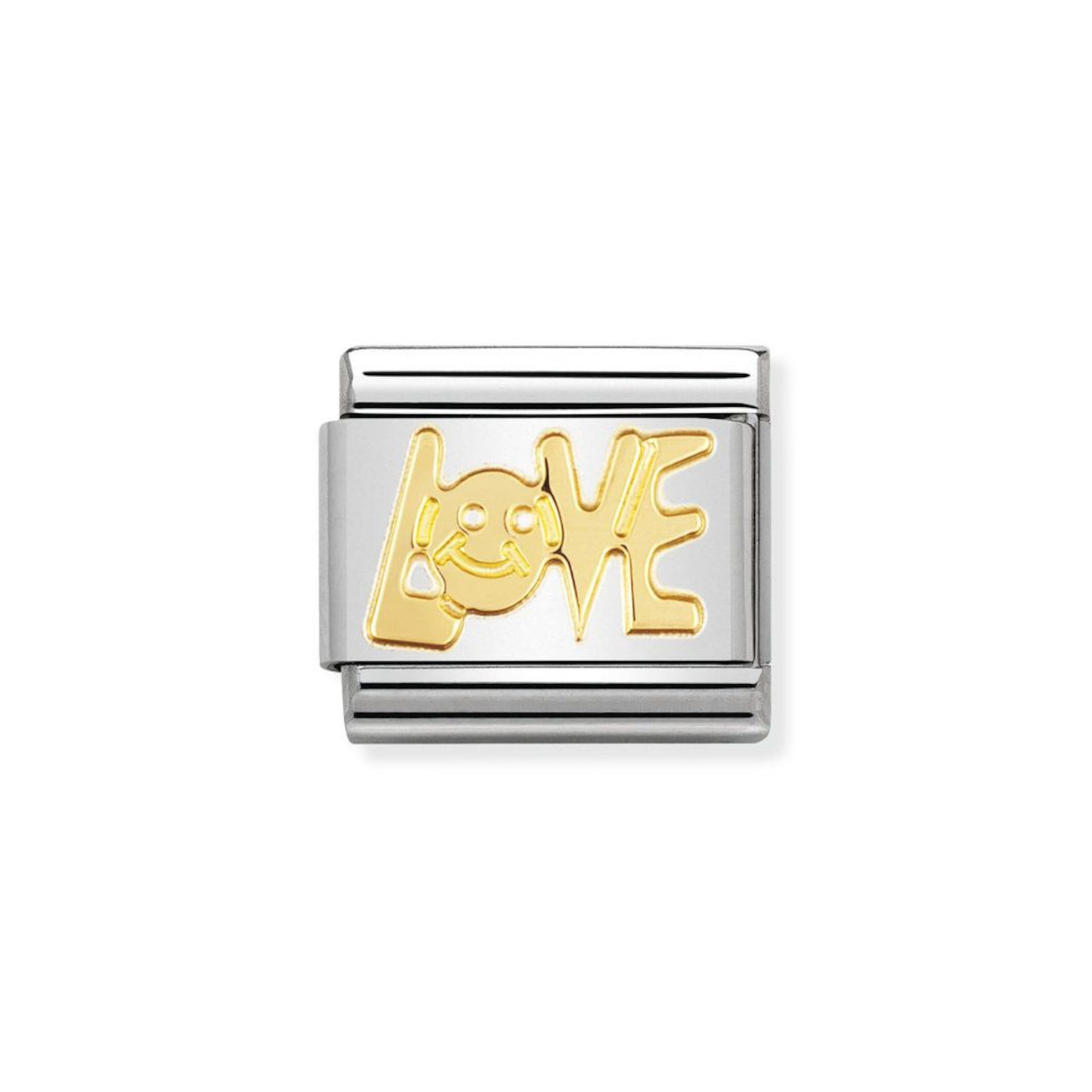 NOMINATION COMPOSABLE CLASSIC LINK LOVE IN 18K GOLD 030107/06