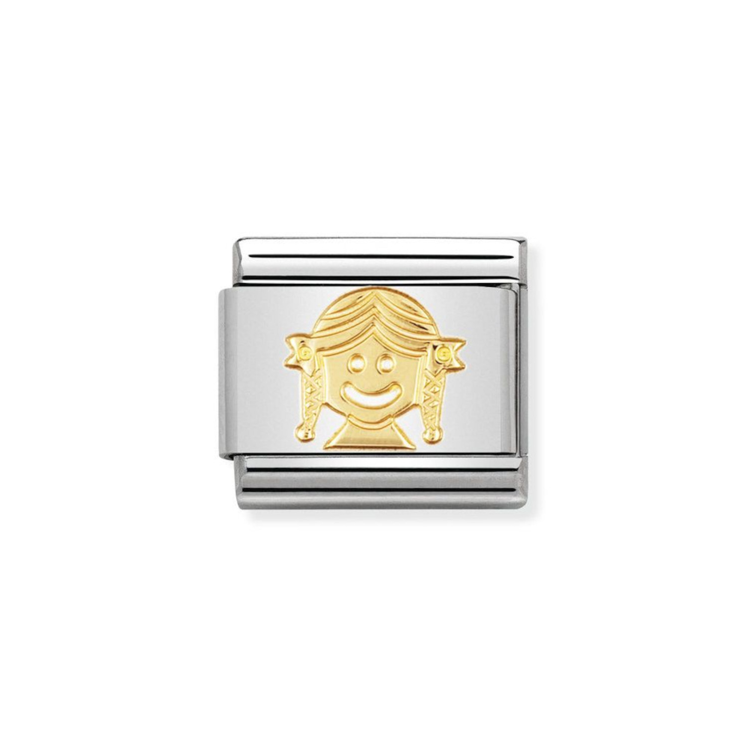 NOMINATION COMPOSABLE CLASSIC LINK GIRL IN 18K GOLD 030110/03