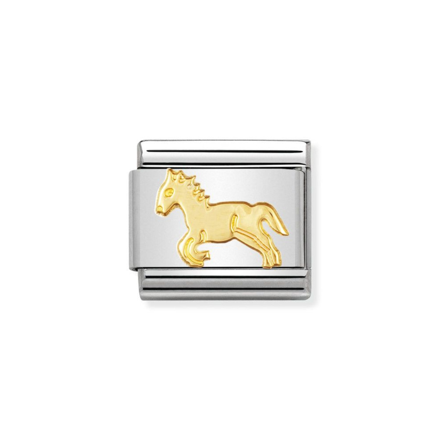 NOMINATION COMPOSABLE CLASSIC LINK HORSE IN 18K GOLD 030112/09