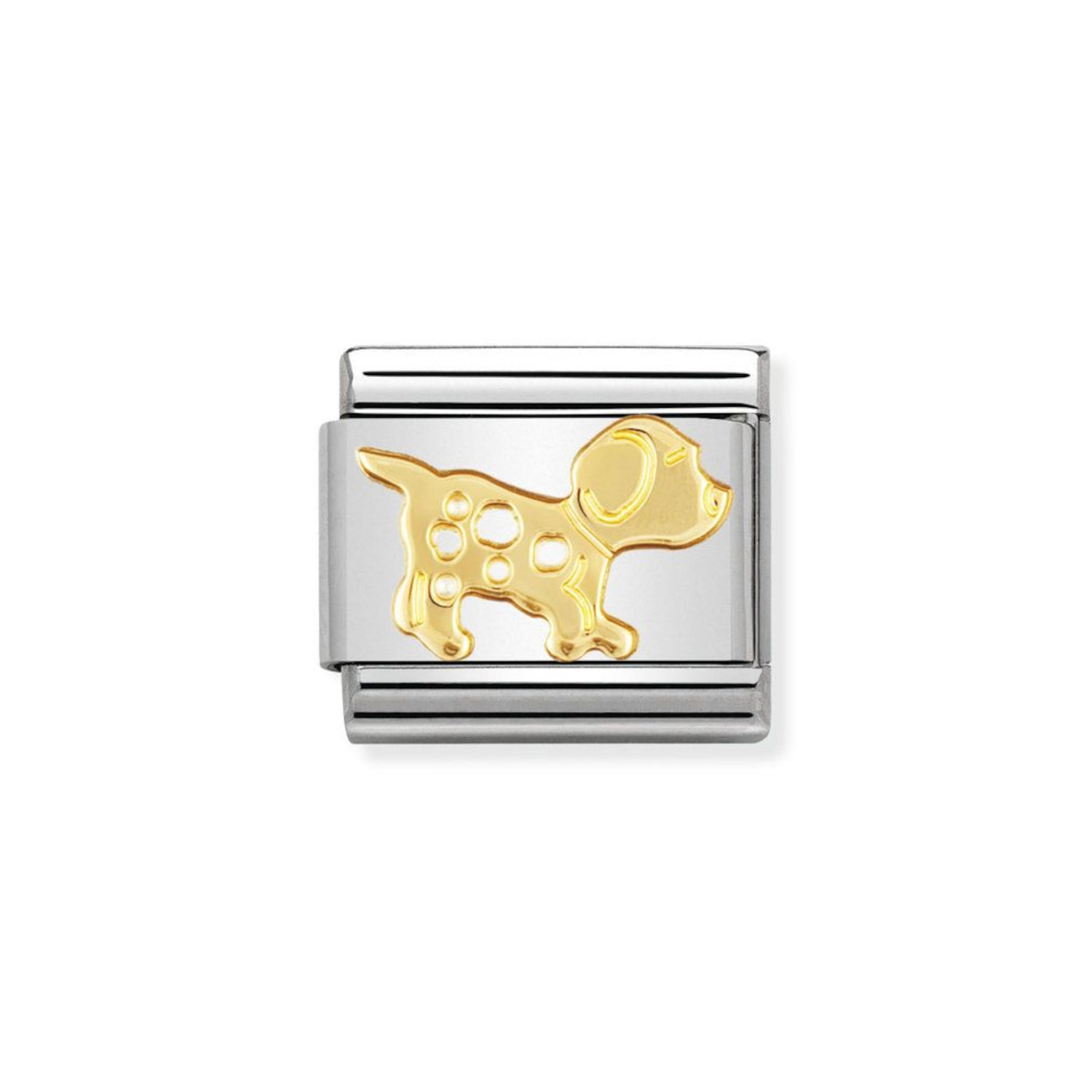 NOMINATION COMPOSABLE CLASSIC LINK DOG IN 18K GOLD 030112/23