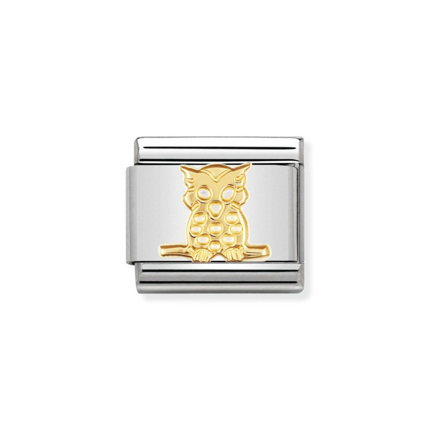 NOMINATION COMPOSABLE CLASSIC LINK OWL IN 18K GOLD 030114/06