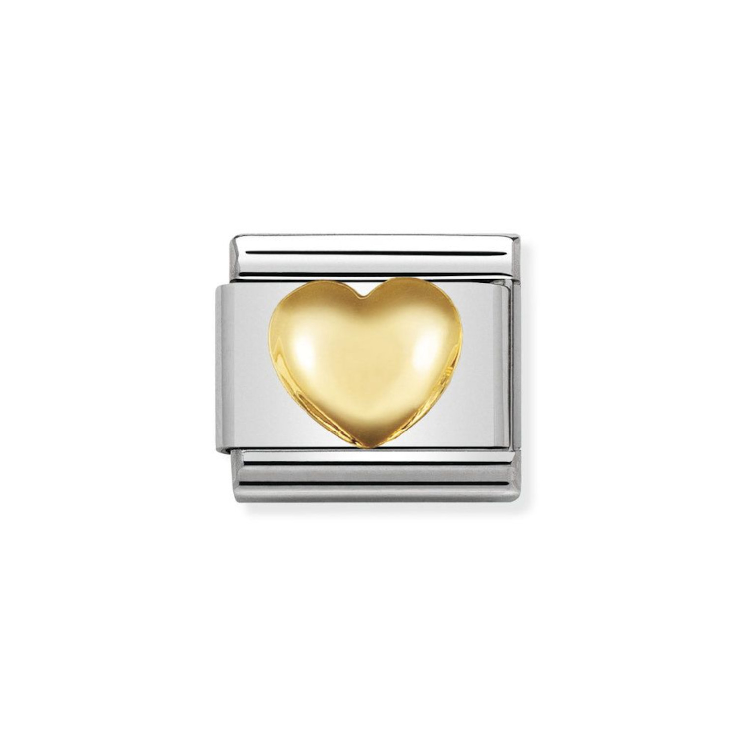 NOMINATION COMPOSABLE CLASSIC LINK RAISED HEART IN 18K GOLD 030116/01
