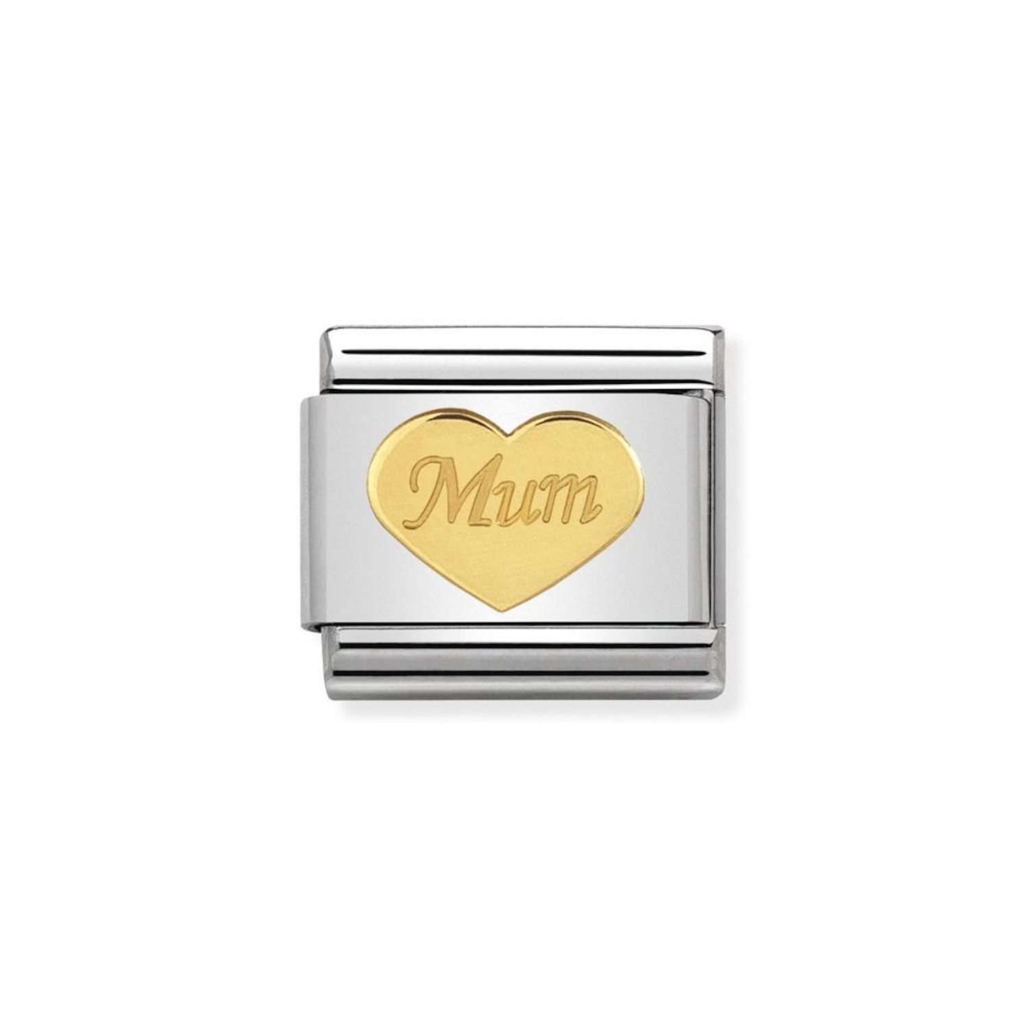 NOMINATION COMPOSABLE CLASSIC LINK MUM HEART IN 18K GOLD 030162/38
