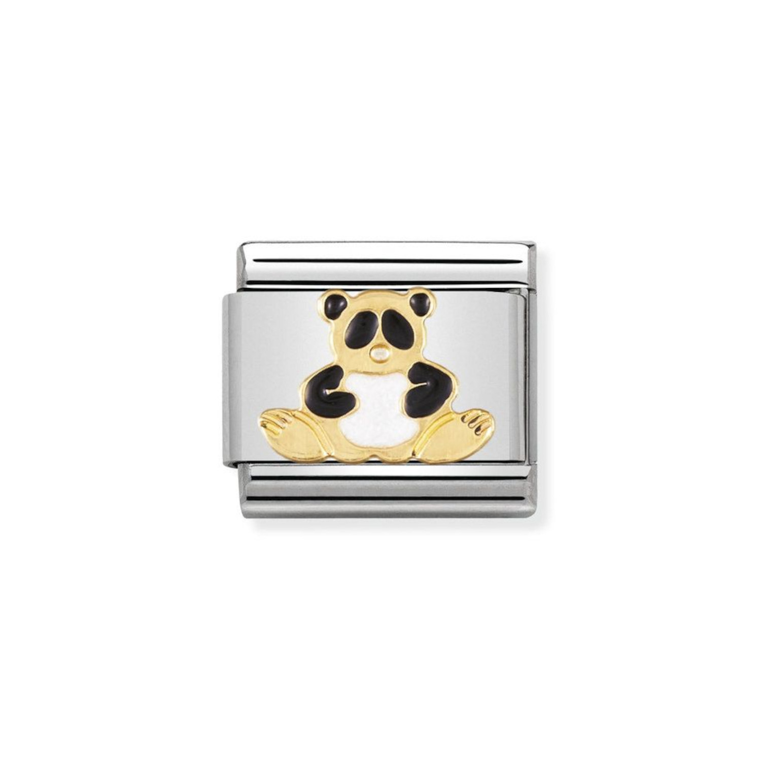 NOMINATION COMPOSABLE CLASSIC LINK PANDA IN 18K GOLD 030212/39