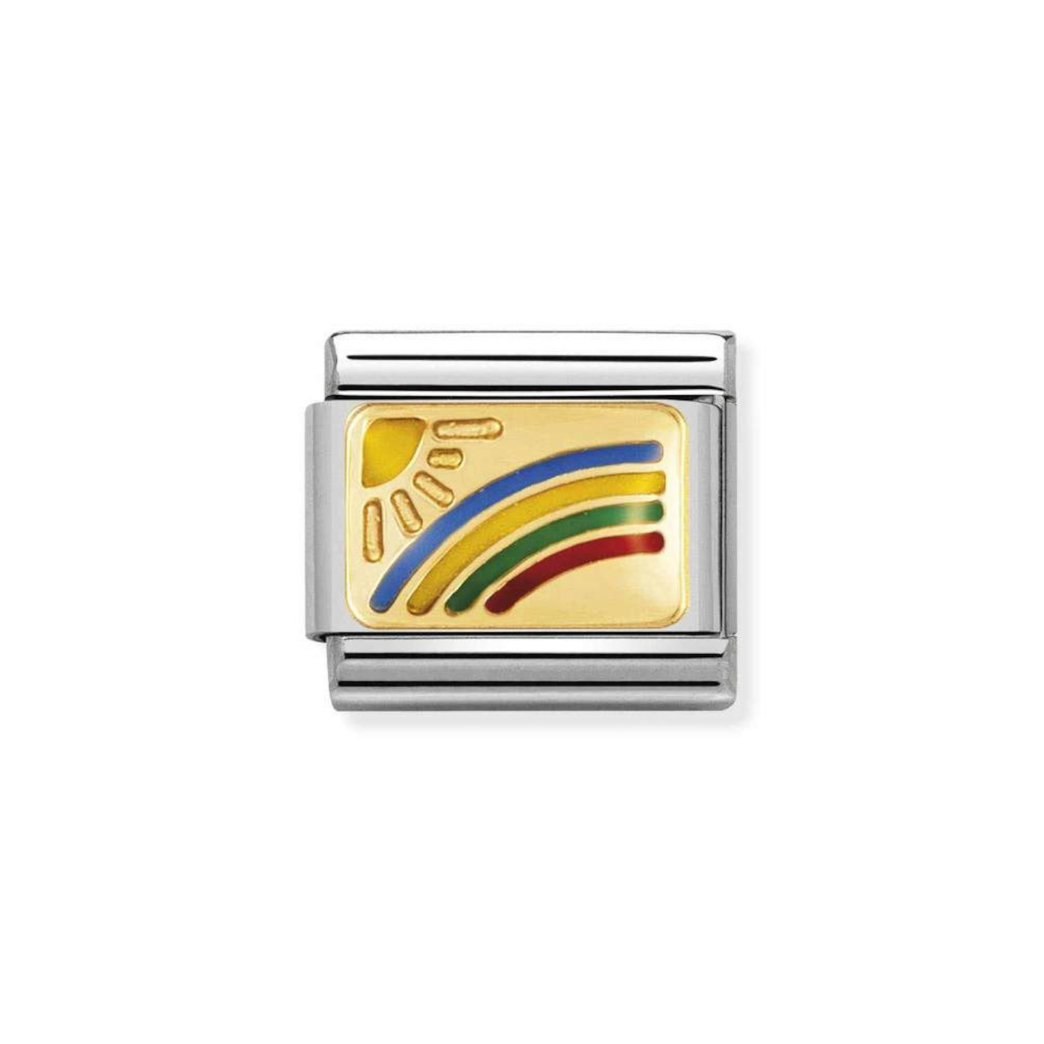 NOMINATION COMPOSABLE CLASSIC LINK RAINBOW IN 18K GOLD 030263/08