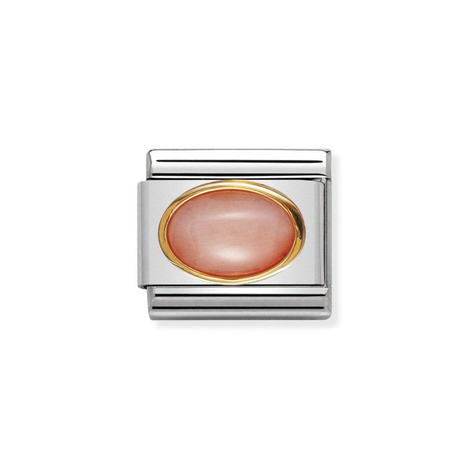 NOMINATION COMPOSABLE CLASSIC LINK IN 18K GOLD WITH PINK CORAL 030502/10