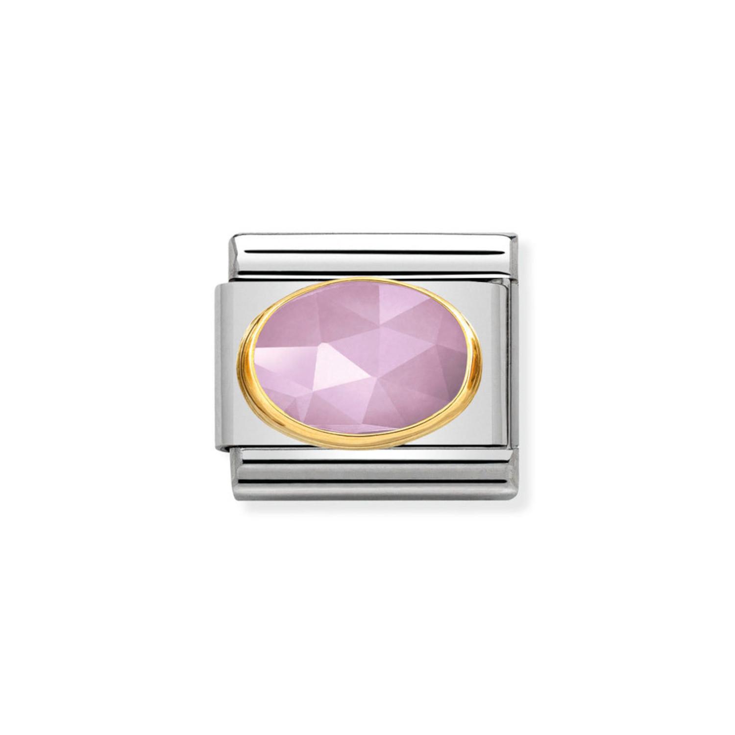 NOMINATION COMPOSABLE CLASSIC LINK IN 18K GOLD WITH LILAC JADE 030515/07
