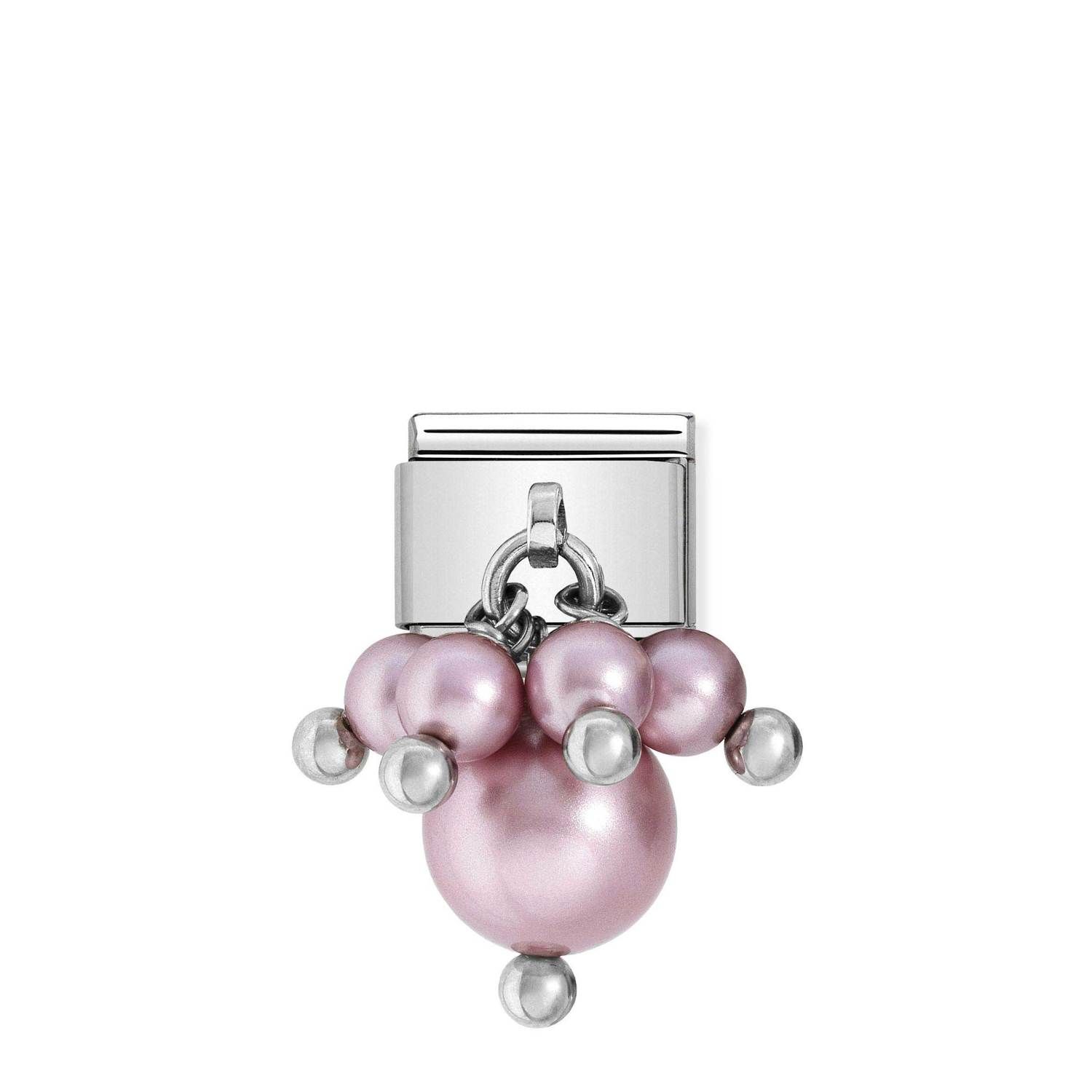NOMINATION COMPOSABLE CLASSIC LINK WITH PINK SIMULATED PEARLS 030609/04