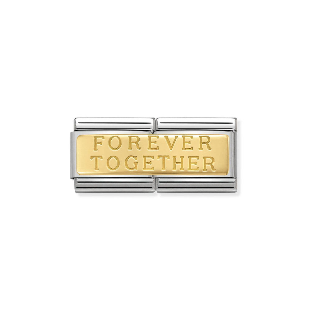 NOMINATION COMPOSABLE CLASSIC DOUBLE LINK FOREVER TOGETHER IN 18K GOLD 030710/02