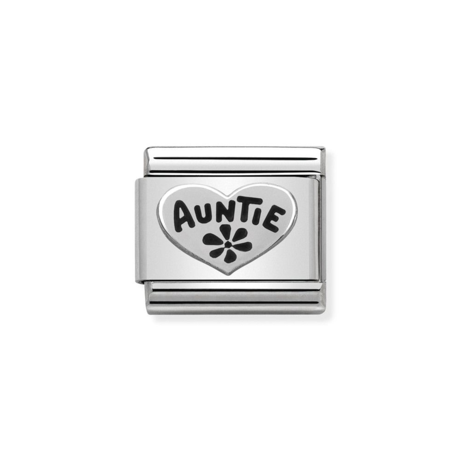 NOMINATION COMPOSABLE CLASSIC LINK AUNTIE IN STERLING SILVER WITH ENAMEL 330101/17