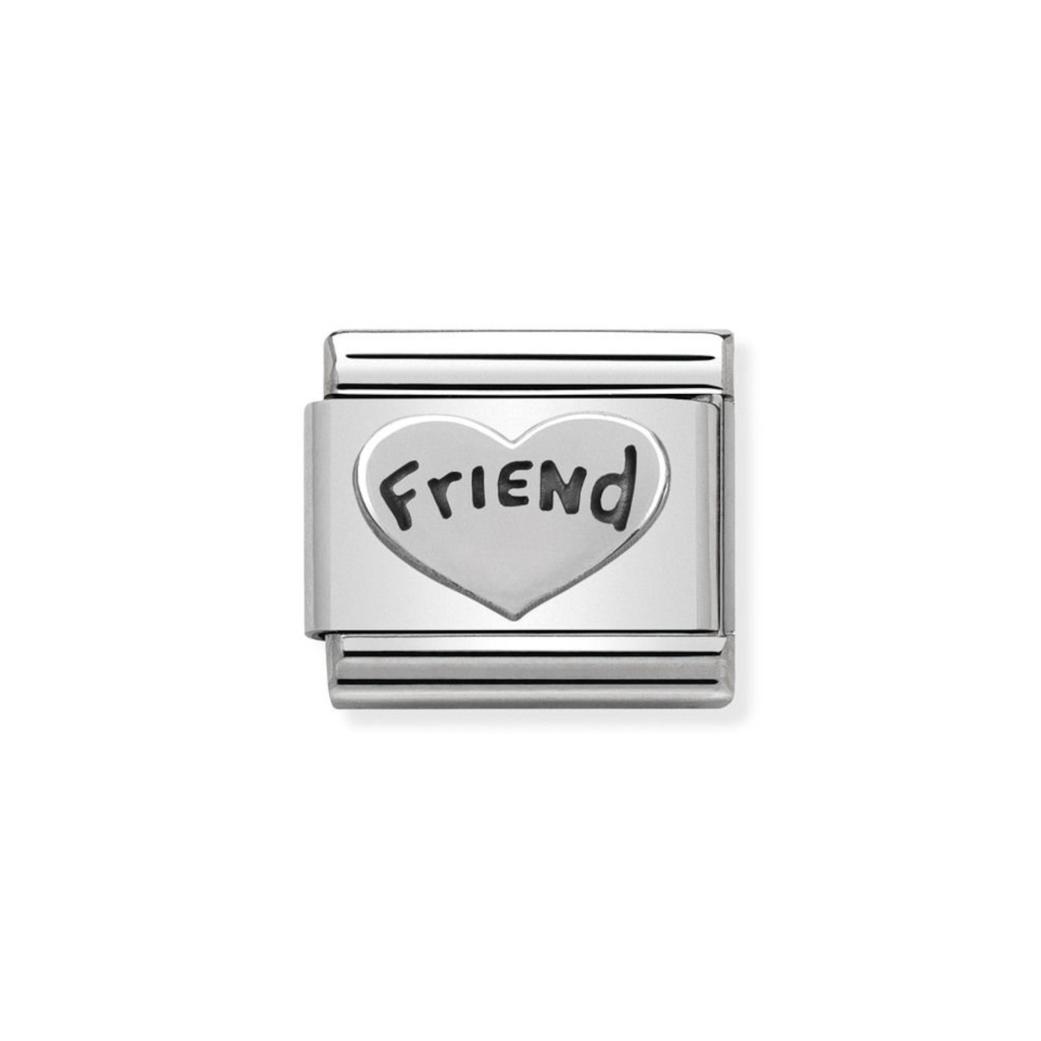 NOMINATION COMPOSABLE CLASSIC LINK FRIEND HEART IN STERLING SILVER WITH ENAMEL 330101/18