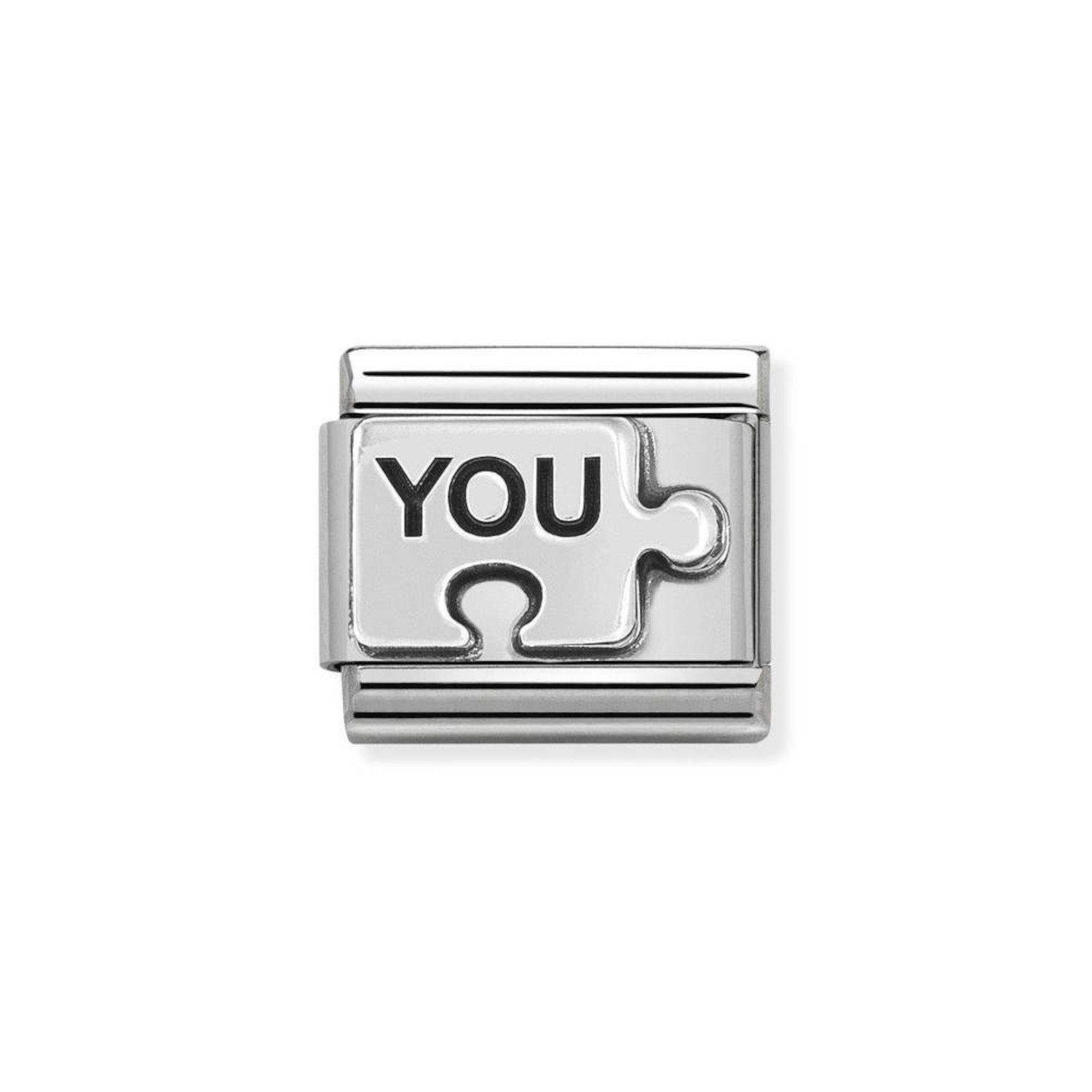 NOMINATION COMPOSABLE CLASSIC LINK PUZZLE PIECE YOU IN STERLING SILVER WITH ENAMEL 330101/40