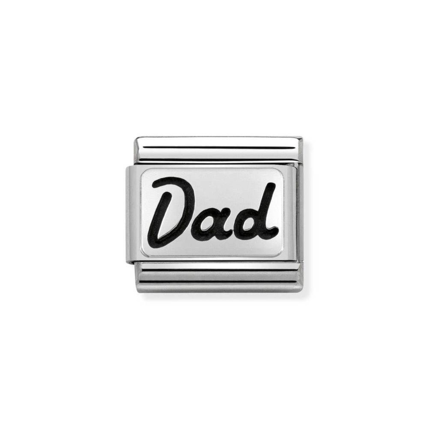 NOMINATION COMPOSABLE CLASSIC LINK  DAD IN STERLING SILVER WITH ENAMEL 330102/33