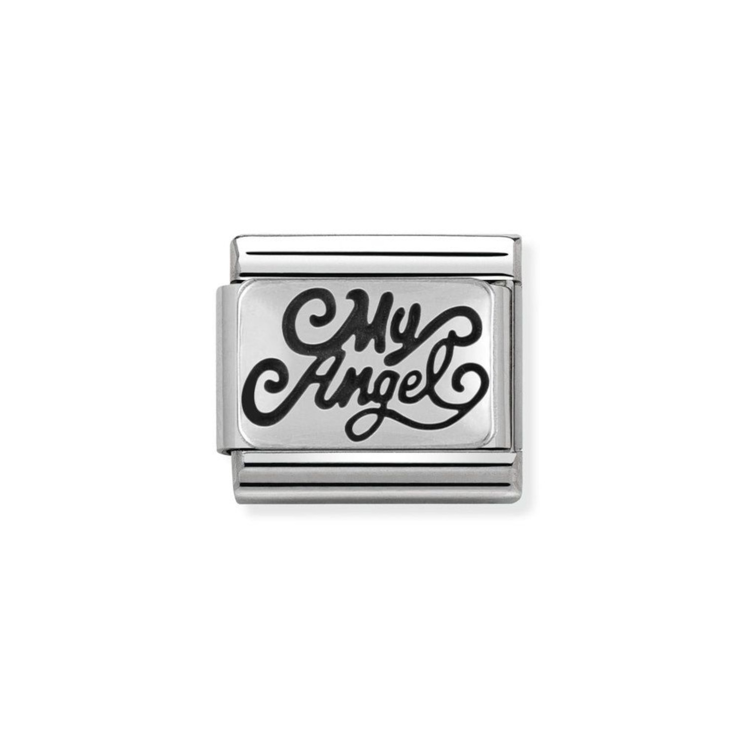 NOMINATION COMPOSABLE CLASSIC LINK MY ANGEL IN STERLING SILVER WITH ENAMEL 330102/38