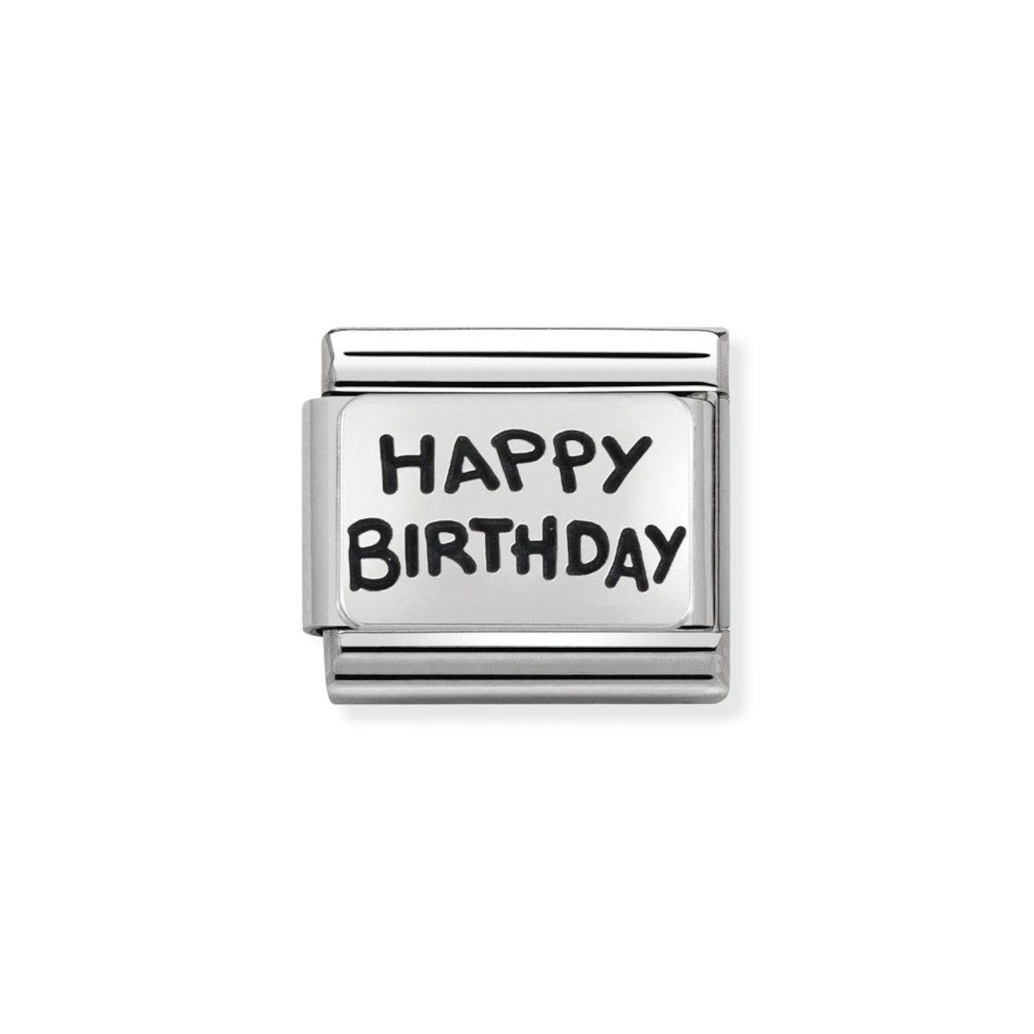 NOMINATION COMPOSABLE CLASSIC LINK HAPPY BIRTHDAY IN STERLING SILVER WITH ENAMEL 330102/41