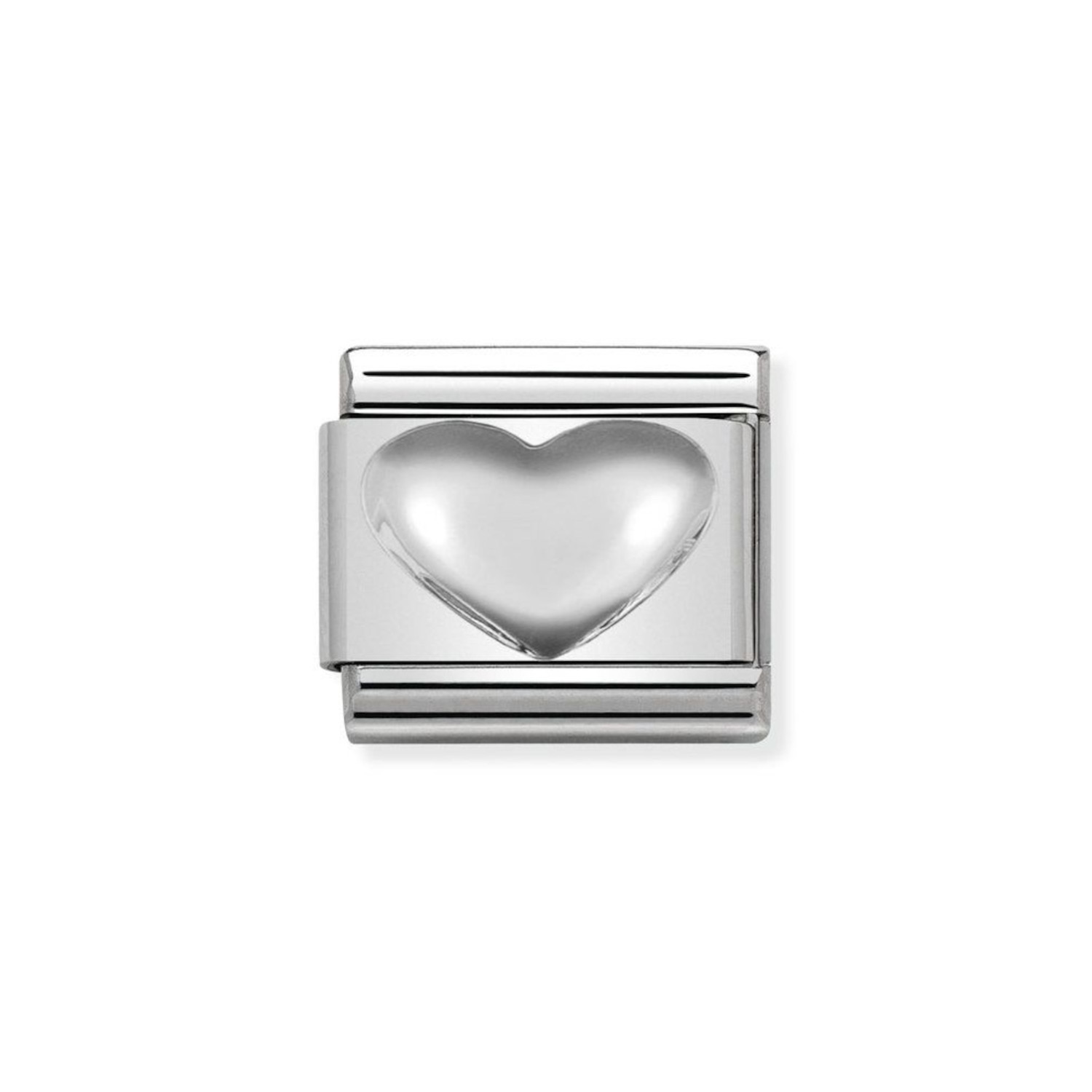 NOMINATION COMPOSABLE CLASSIC LINK RAISED HEART IN STERLING SILVER 330106/01