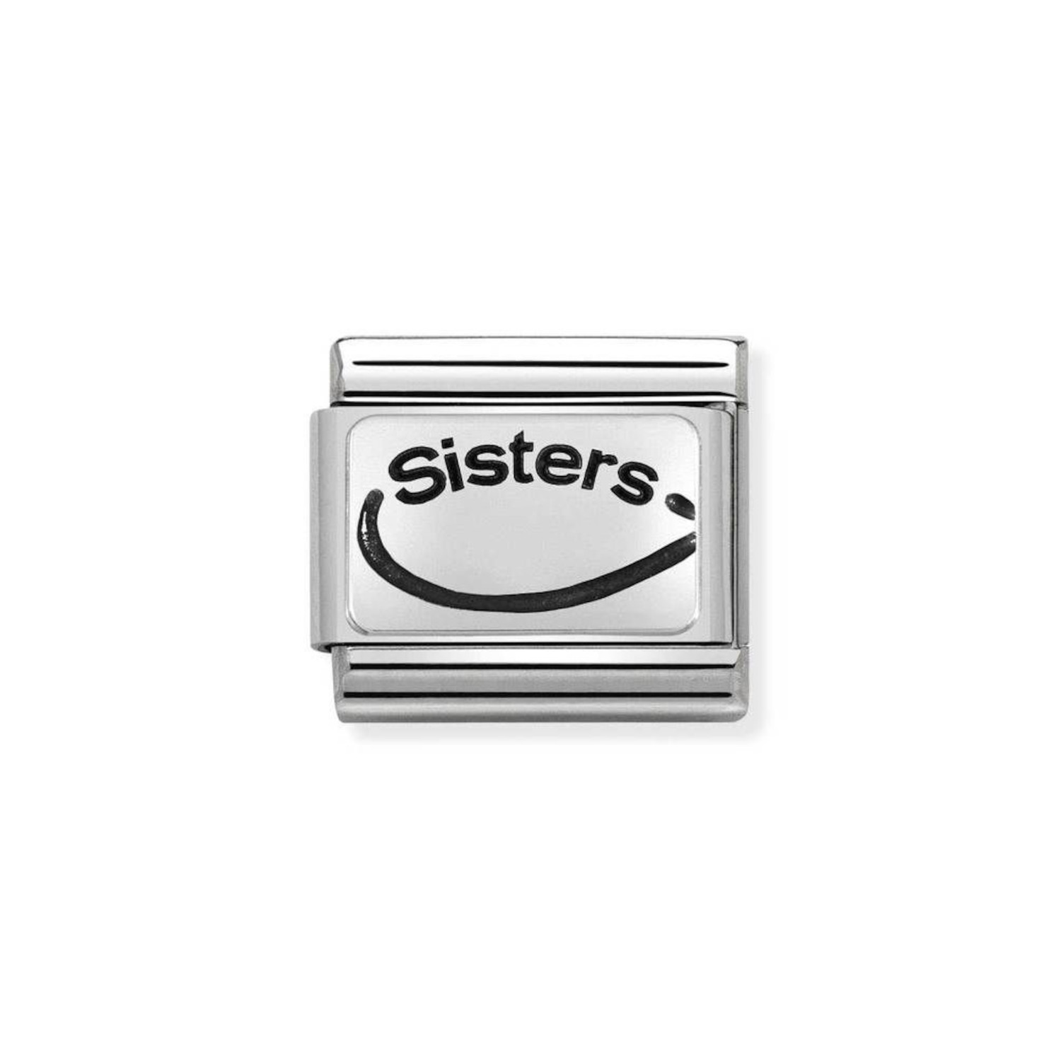 NOMINATION COMPOSABLE CLASSIC LINK SISTERS INFINITY IN STERLING SILVER WITH ENAMEL 330109/22
