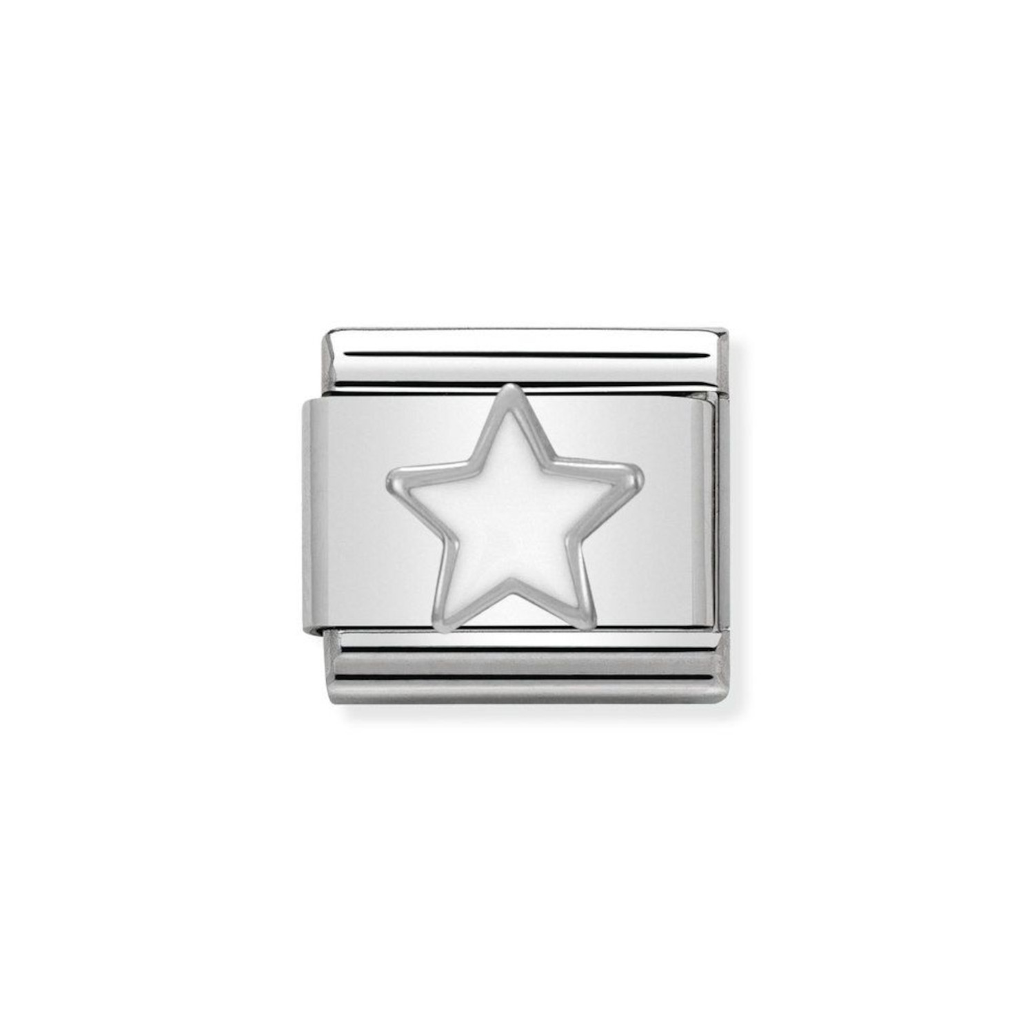 NOMINATION COMPOSABLE CLASSIC LINK STAR IN STERLING SILVER WITH ENAMEL 330202/04