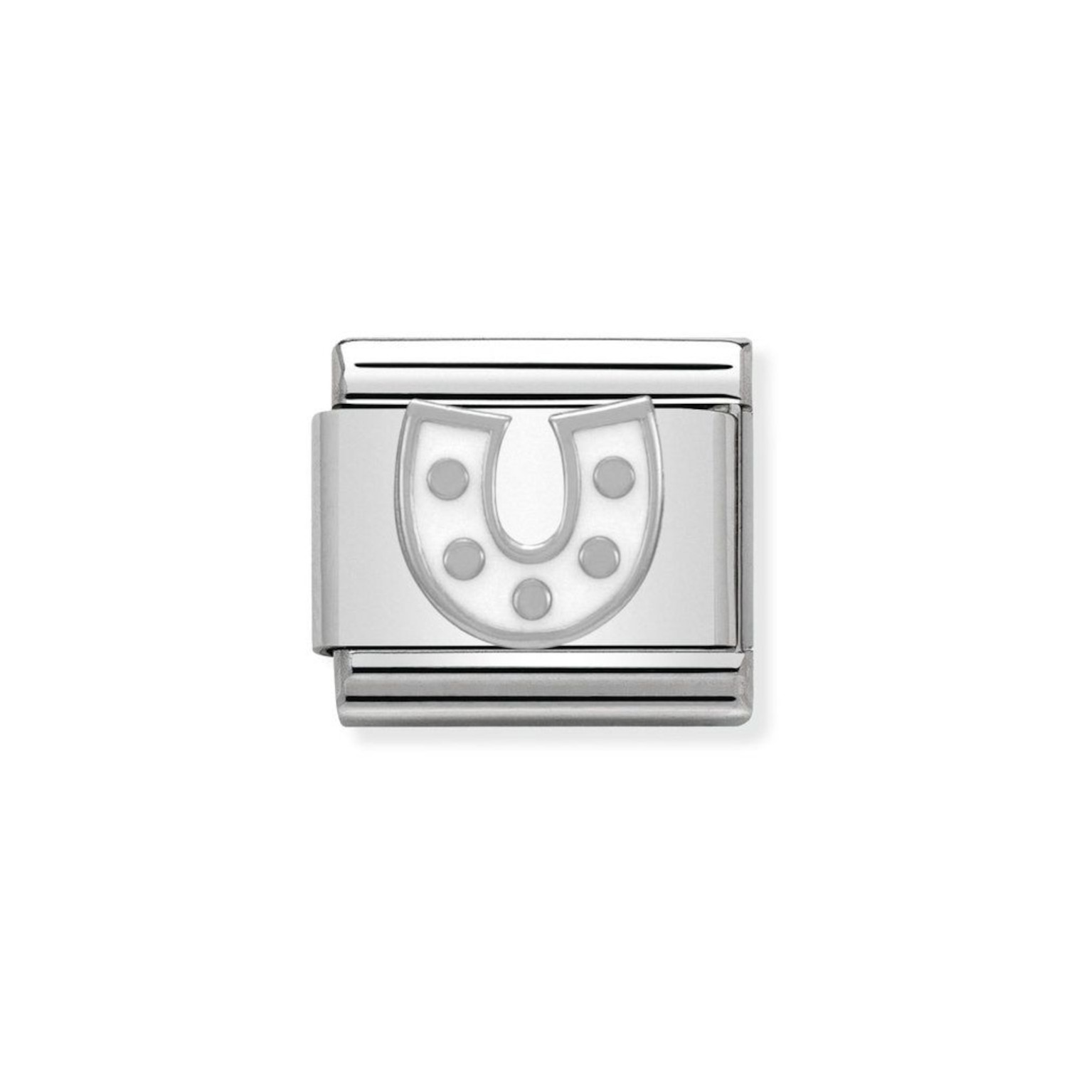 NOMINATION COMPOSABLE CLASSIC LINK HORSESHOE IN STERLING SILVER WITH ENAMEL 330202/07