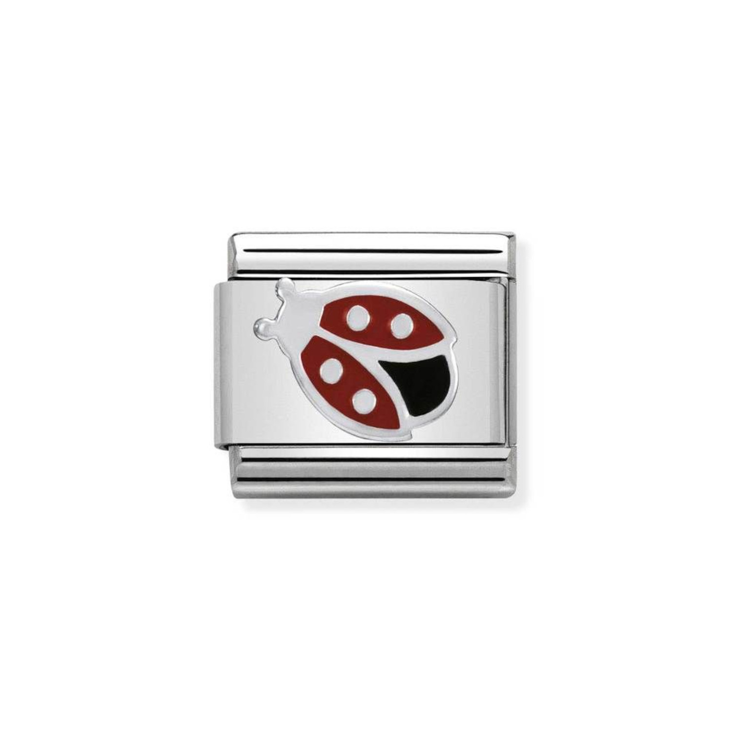 NOMINATION COMPOSABLE CLASSIC LINK LADYBIRD IN STERLING SILVER WITH ENAMEL 330202/15
