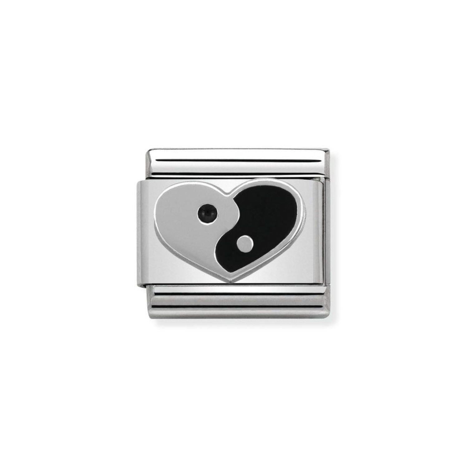 NOMINATION COMPOSABLE CLASSIC LINK YING YANG IN STERLING SILVER WITH ENAMEL 330202/20