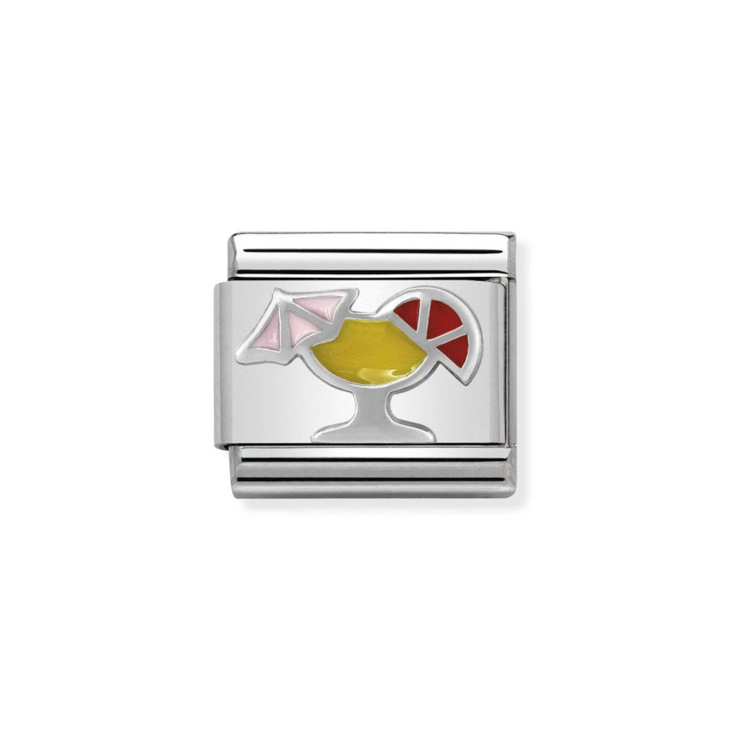 NOMINATION COMPOSABLE CLASSIC LINK COCKTAIL SYMBOL IN STERLING SILVER WITH ENAMEL 330202/26