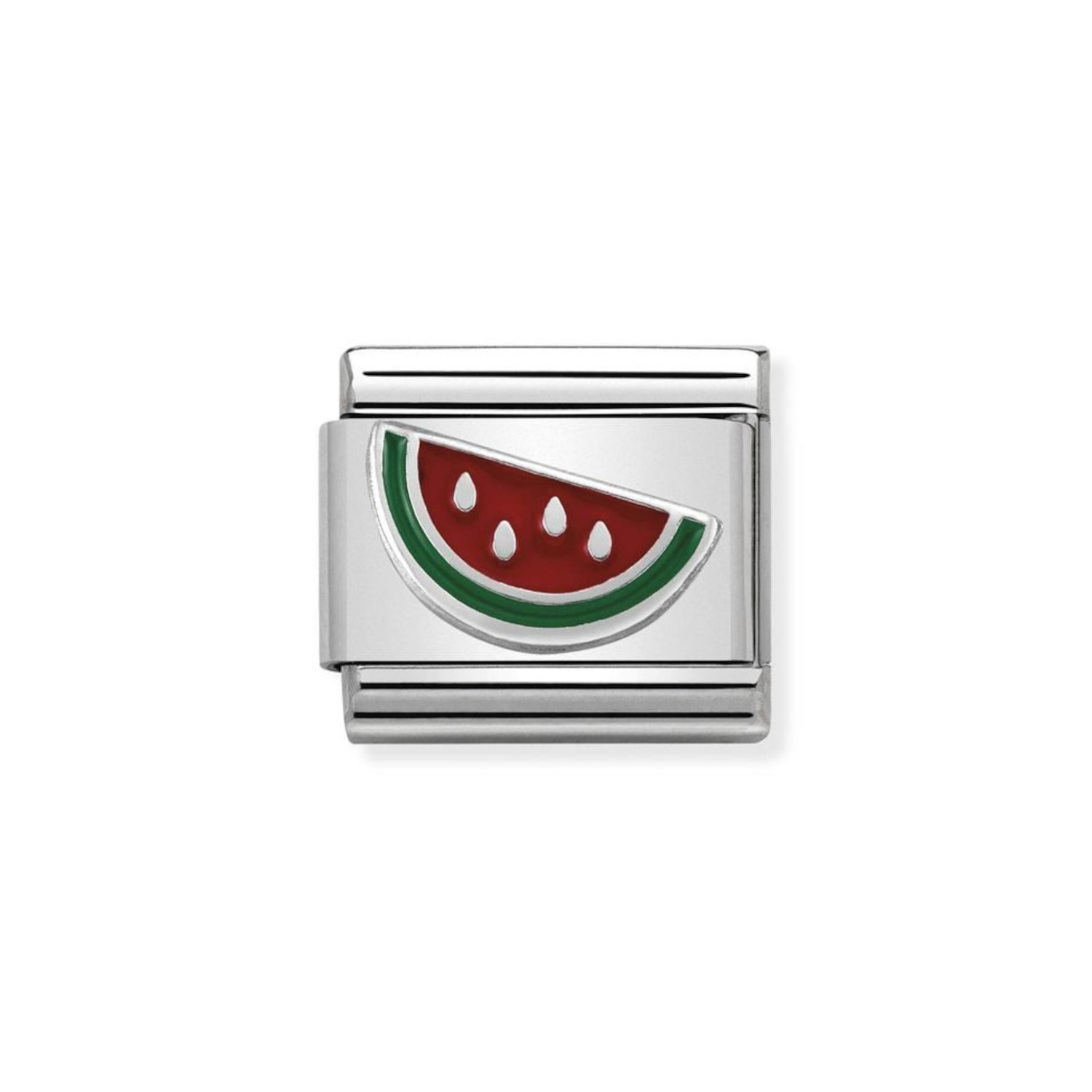 NOMINATION COMPOSABLE CLASSIC LINK WATERMELON SYMBOL IN STERLING SILVER WITH ENAMEL 330202/42