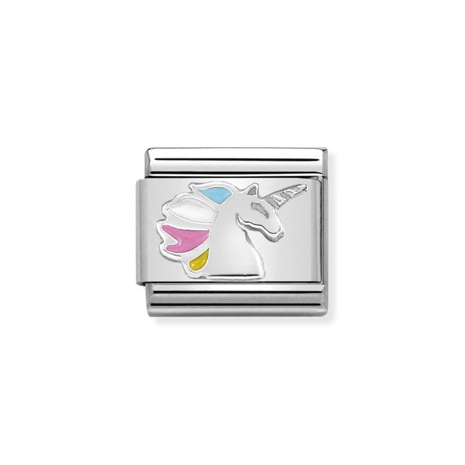 NOMINATION COMPOSABLE CLASSIC LINK UNICORN IN STERLING SILVER WITH ENAMEL 330204/16