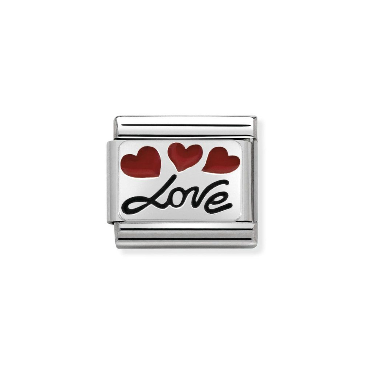NOMINATION COMPOSABLE CLASSIC LINK LOVE IN STERLING SILVER WITH ENAMEL 330208/06