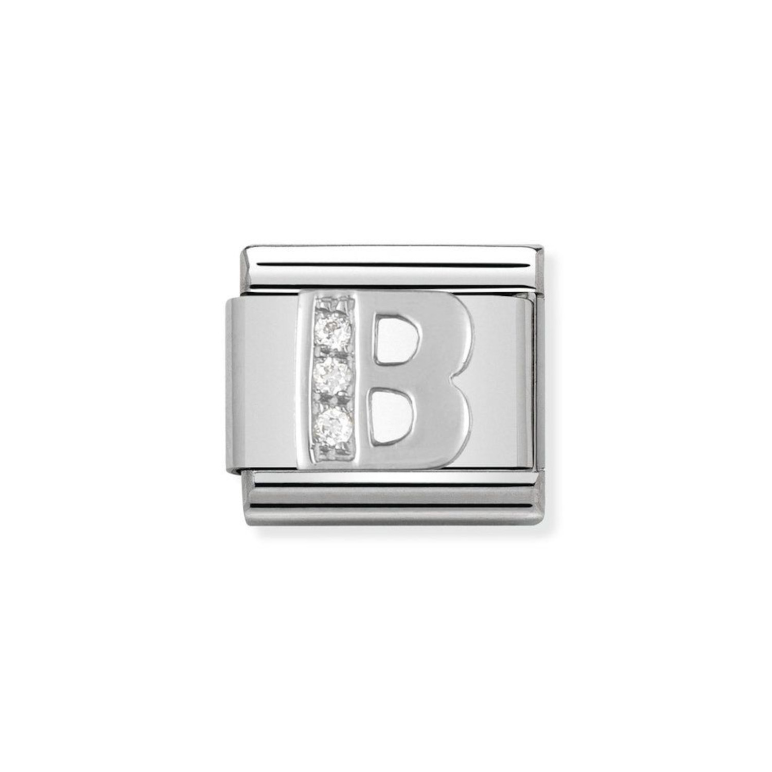 NOMINATION COMPOSABLE CLASSIC LINK LETTER B IN STERLING SILVER 330301/02