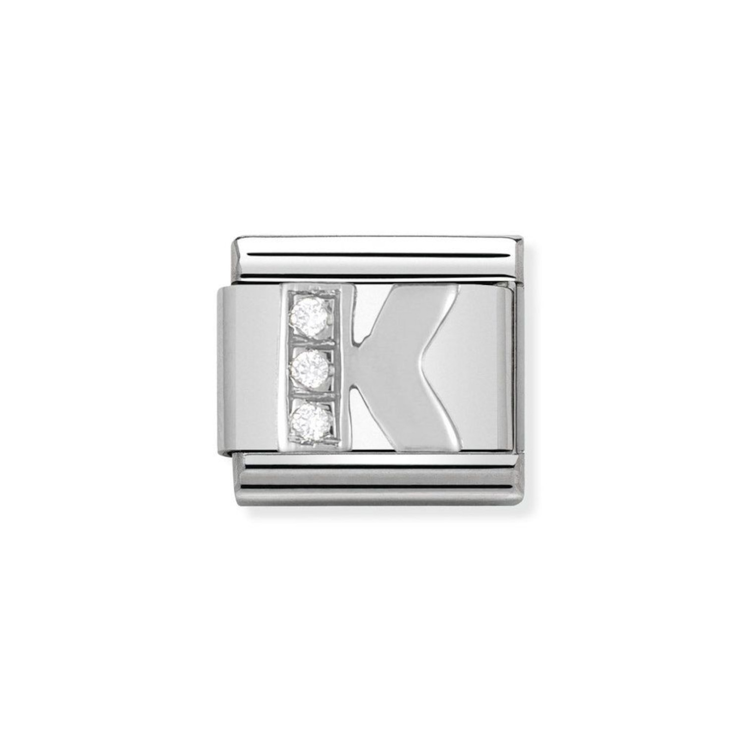 NOMINATION COMPOSABLE CLASSIC LINK LETTER K IN STERLING SILVER 330301/11