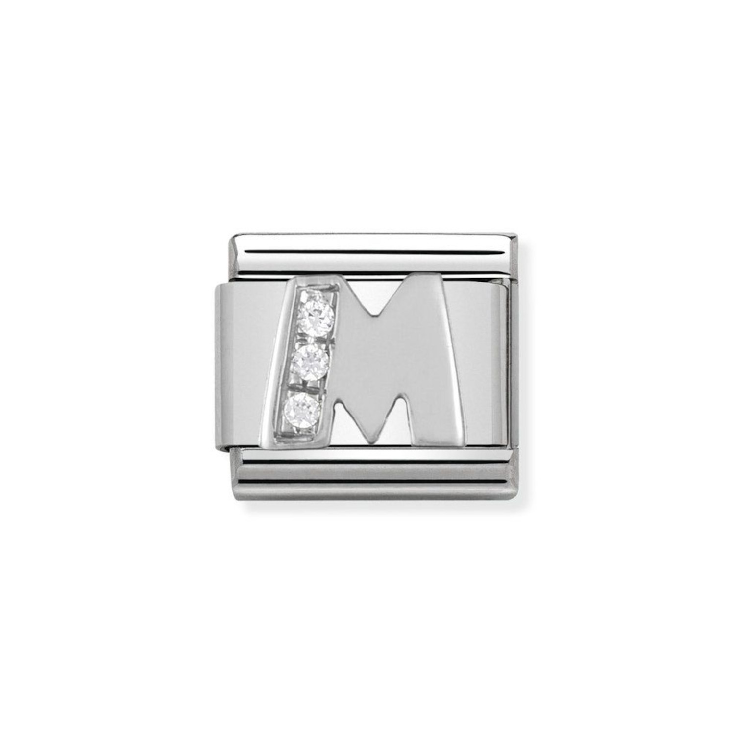 NOMINATION COMPOSABLE CLASSIC LINK LETTER M IN STERLING SILVER 330301/13