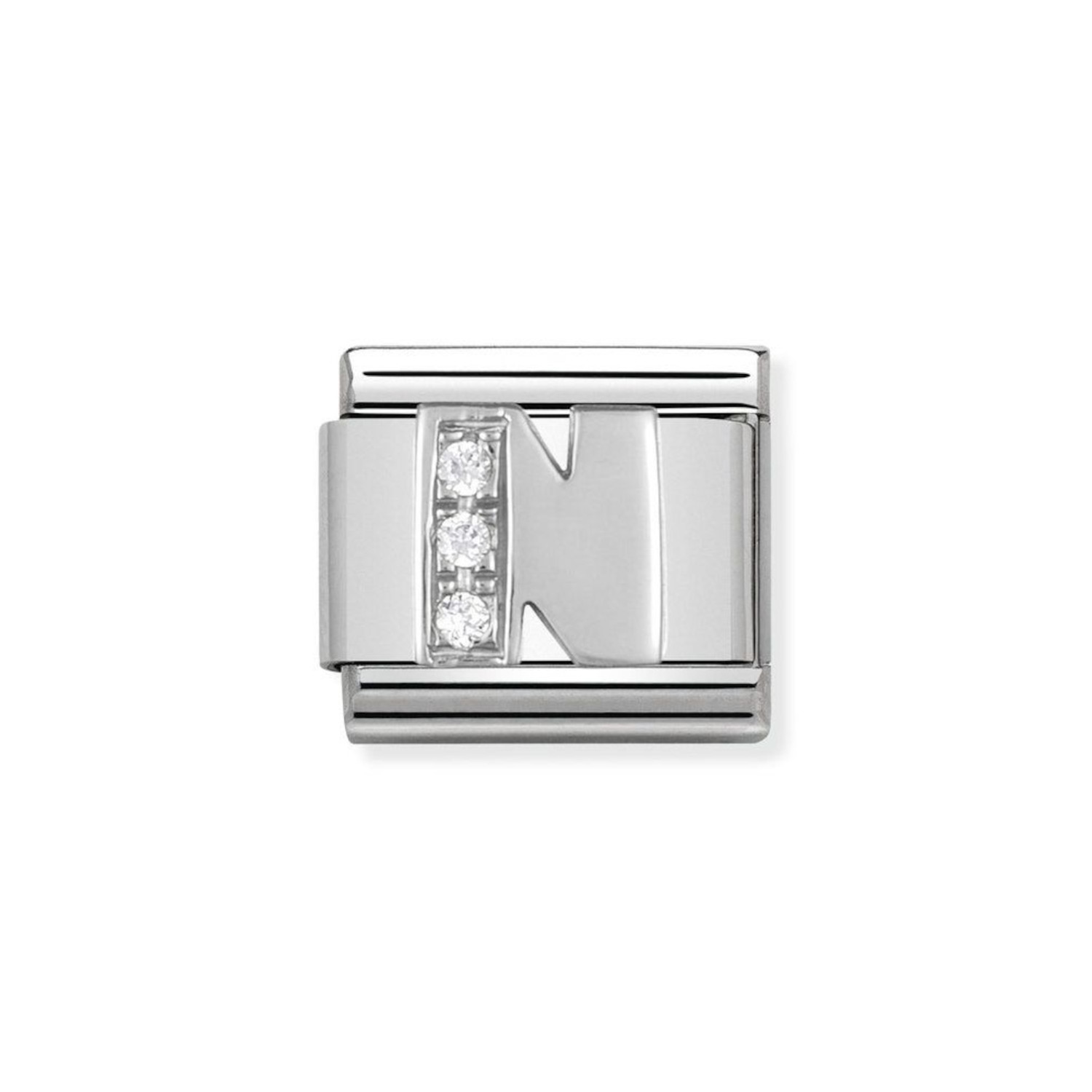 NOMINATION COMPOSABLE CLASSIC LINK LETTER N IN STERLING SILVER 330301/14