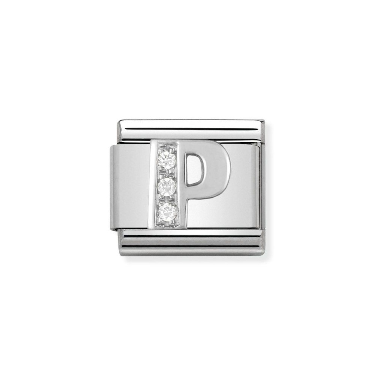 NOMINATION COMPOSABLE CLASSIC LINK LETTER P IN STERLING SILVER 330301/16