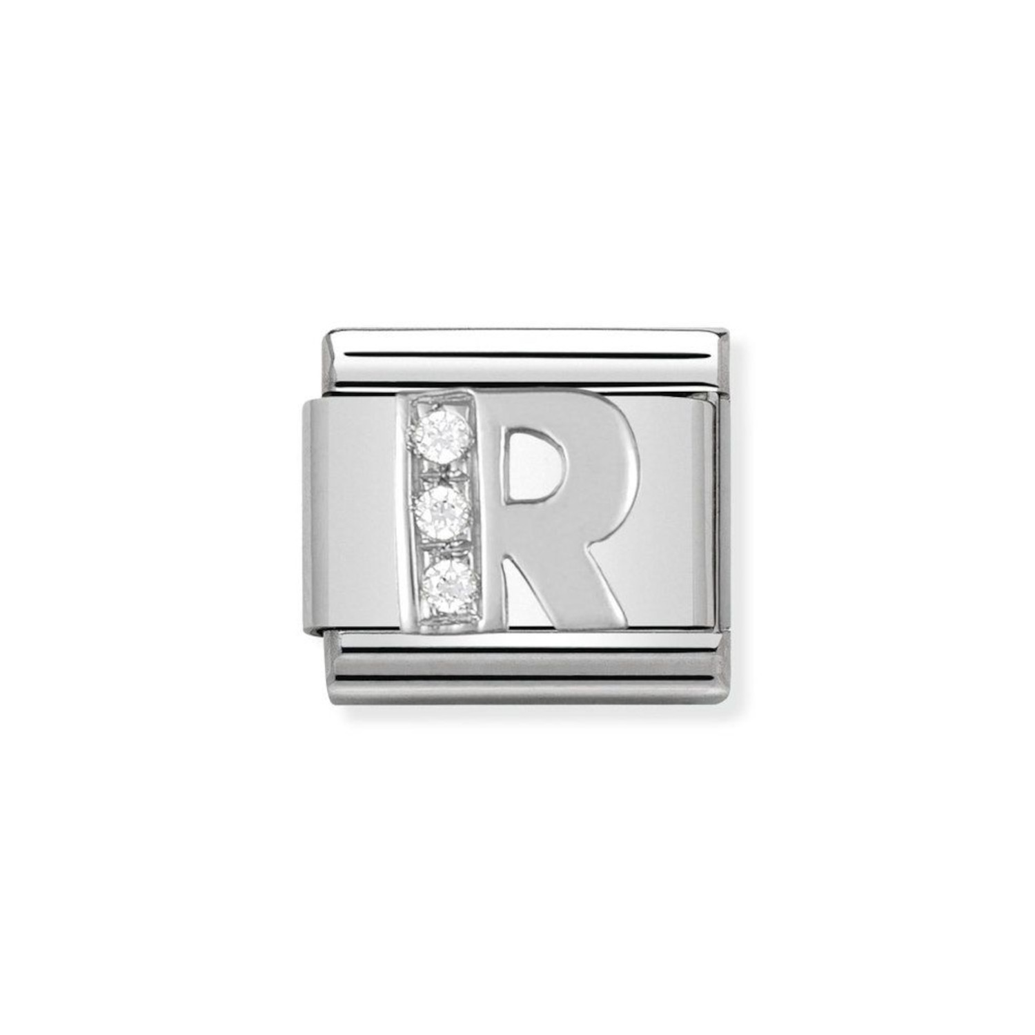 NOMINATION COMPOSABLE CLASSIC LINK LETTER R IN STERLING SILVER 330301/18