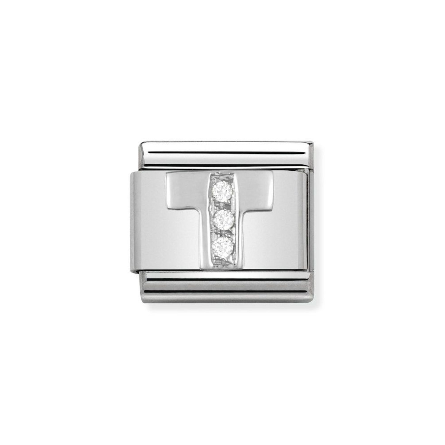 NOMINATION COMPOSABLE CLASSIC LINK LETTER T IN STERLING SILVER 330301/20