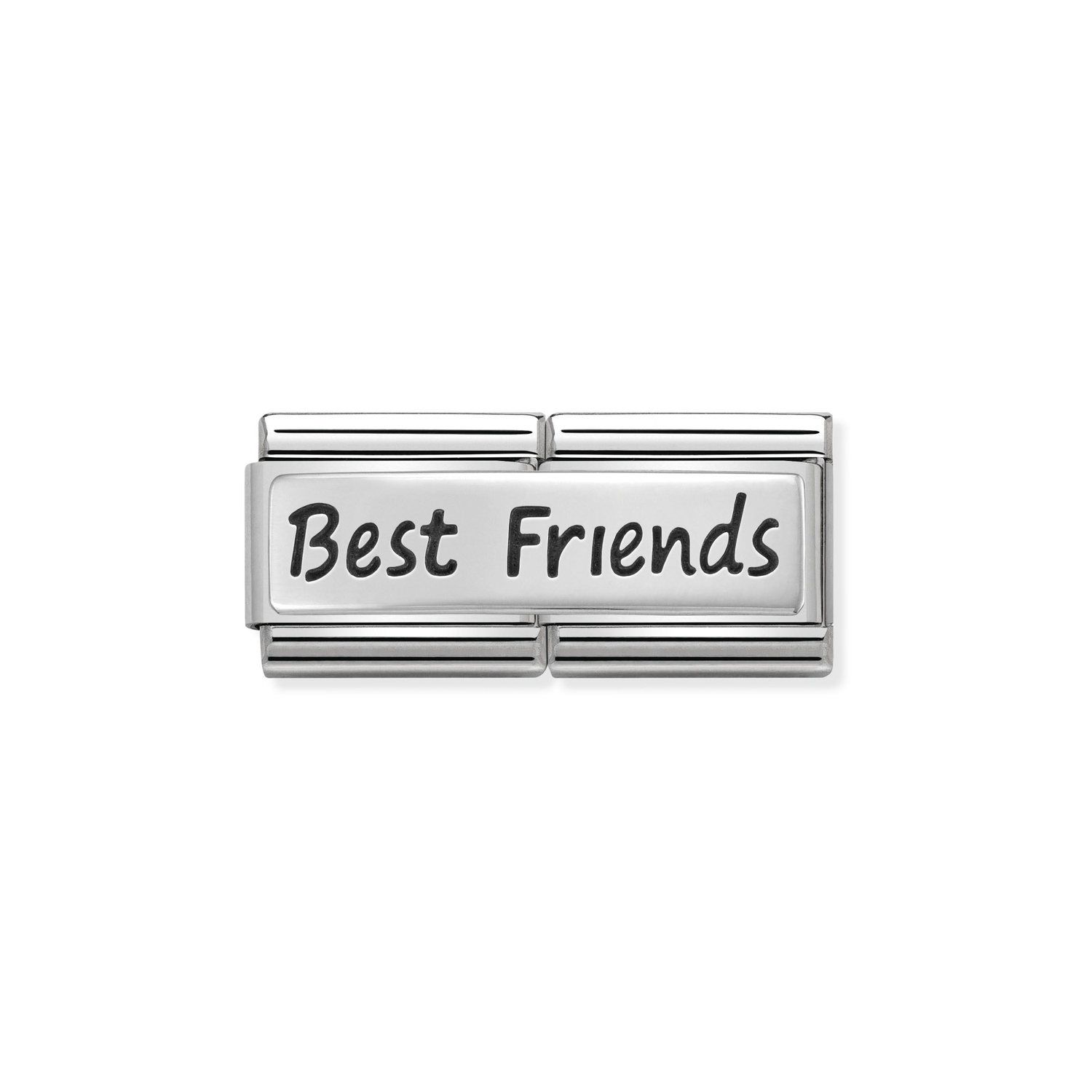 NOMINATION COMPOSABLE CLASSIC DOUBLE LINK BEST FRIENDS IN STERLING SILVER WITH ENAMEL 330710/03