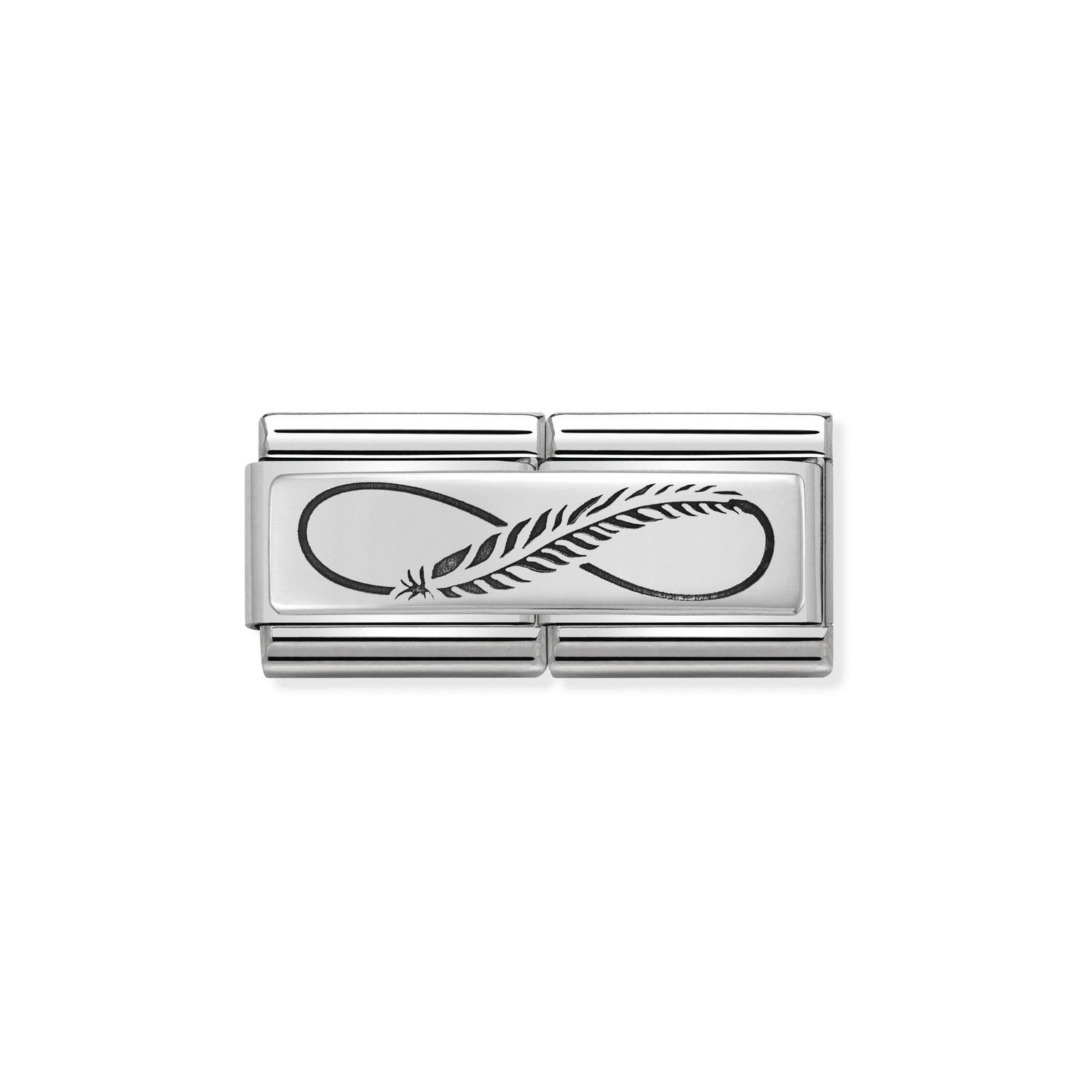 NOMINATION COMPOSABLE CLASSIC DOUBLE LINK INFINITY IN STERLING SILVER WITH ENAMEL 330710/12