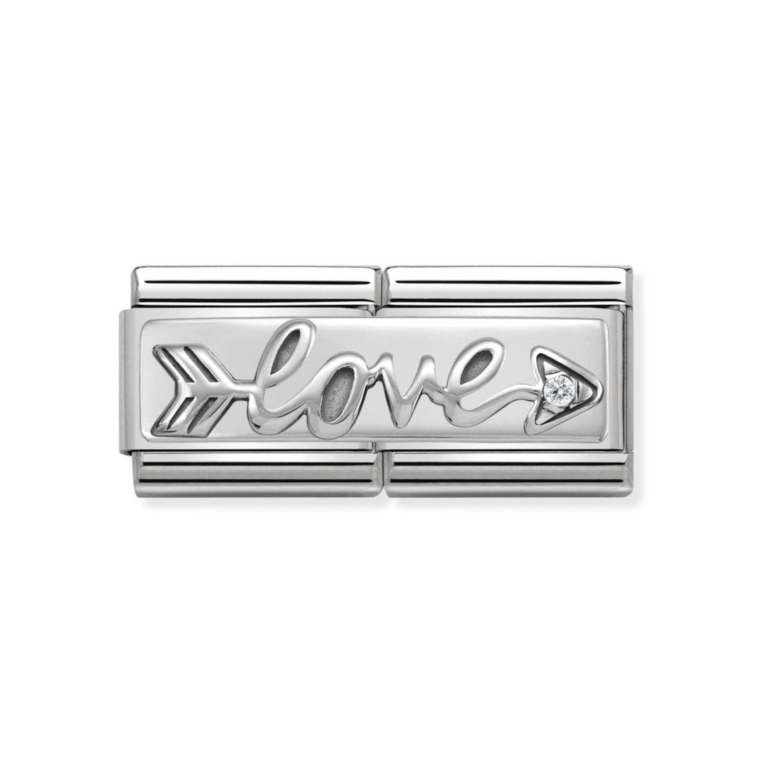 NOMINATION COMPOSABLE CLASSIC DOUBLE LINK LOVE IN STERLING SILVER 330730/02