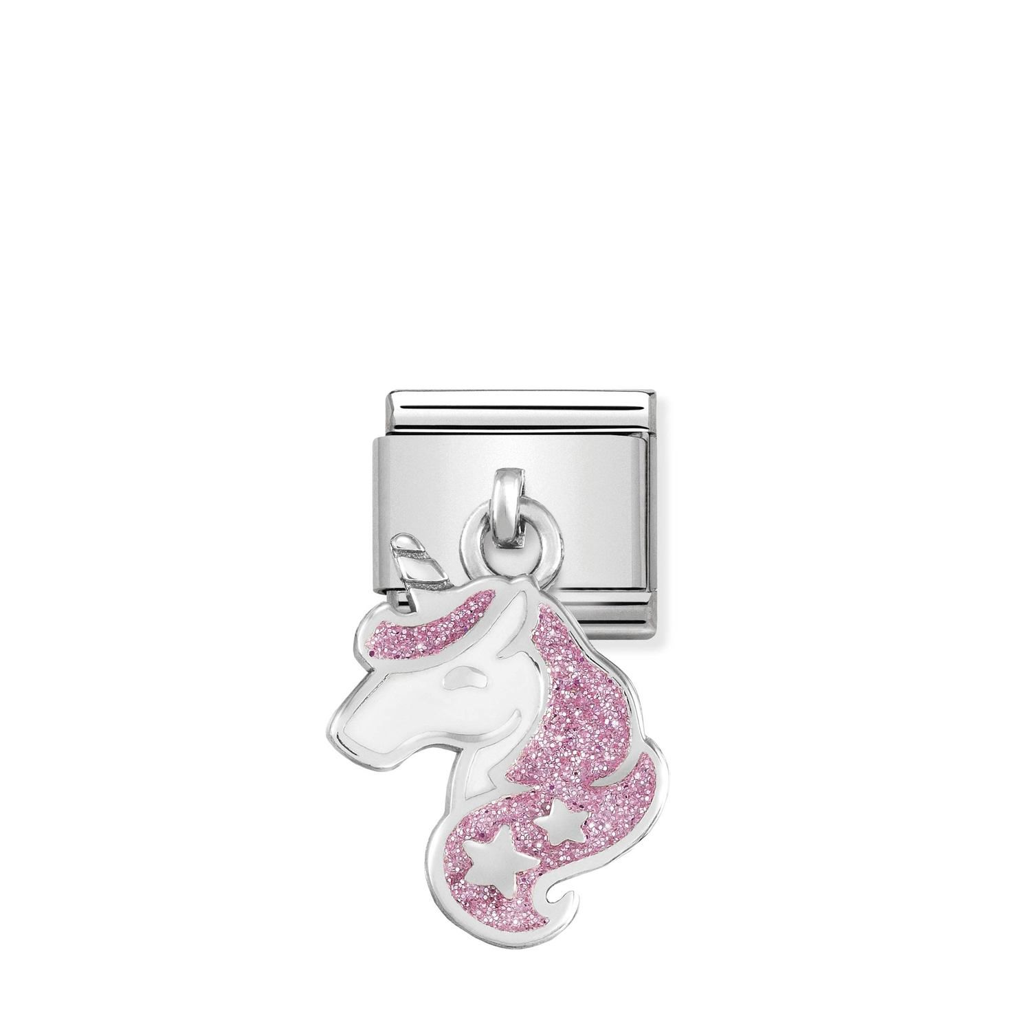 NOMINATION COMPOSABLE CLASSIC LINK WITH PENDANT GLITTER UNICORN IN STERLING SILVER 331805/13